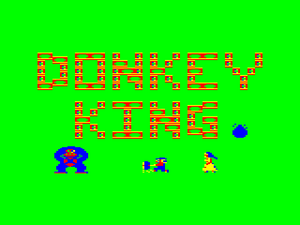 Title screen from the original release named "Donkey King"