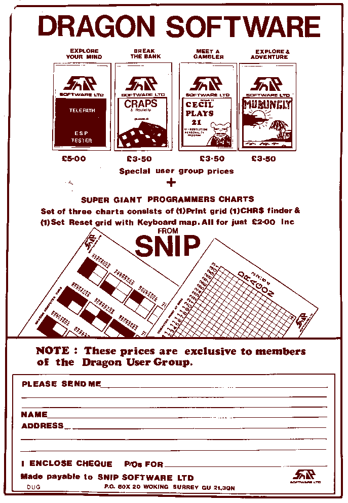SNIP Software advert