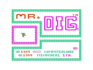 Mr Dig title screen