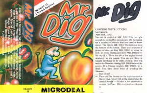 Mr Dig cassette inlay
